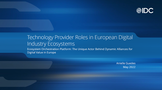 Technology Provider Roles in European Digital Industry Ecosystems, Anielle Guedes, May 2022